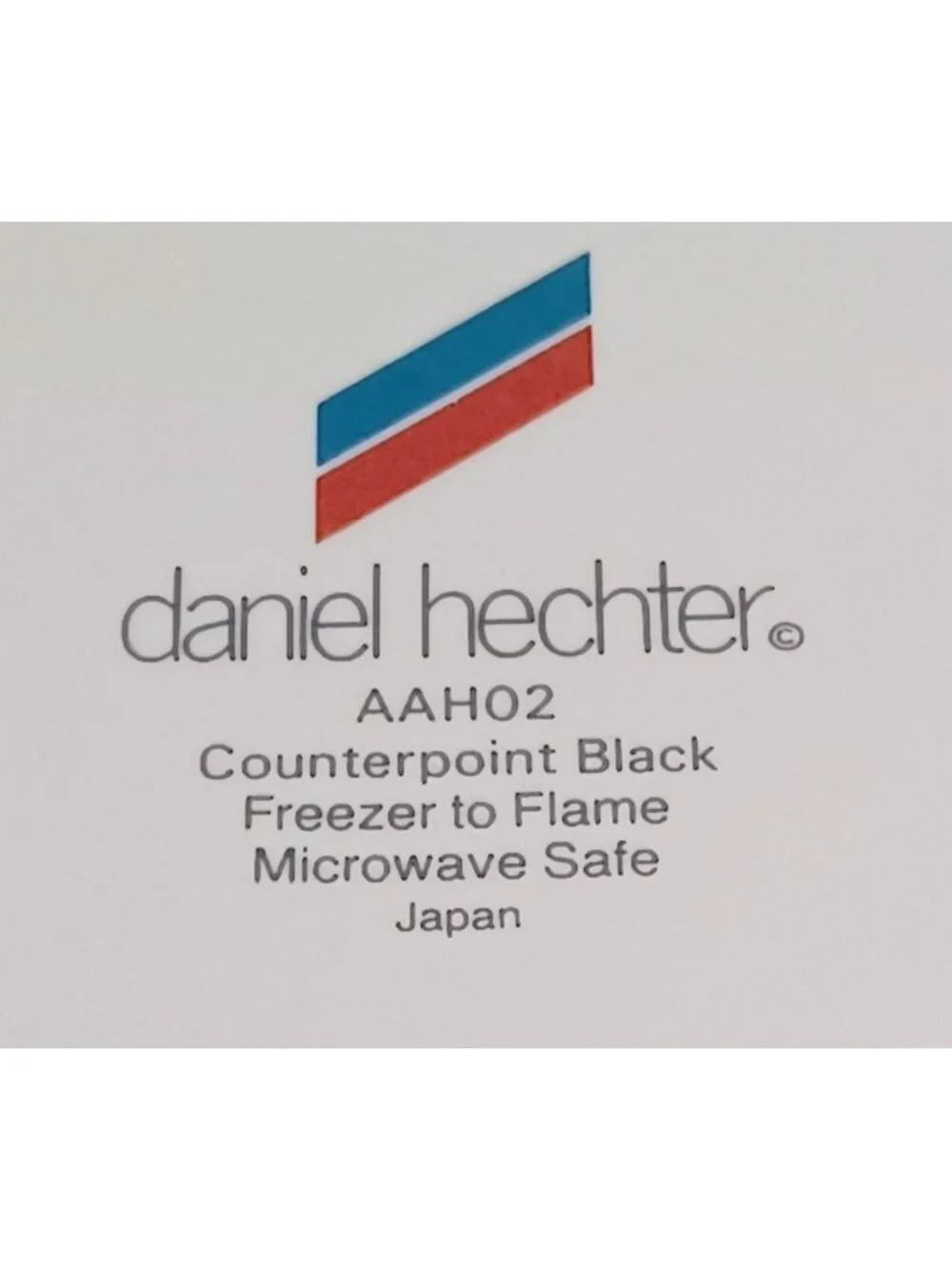 Vtg Daniel Hechter AAH02 Counterpoint Black Bakeware Casserole Dish with Lid MCM